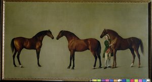 Whistlejacket e altri due stalloni con Simon Cobb, il groom, 1762